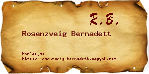 Rosenzveig Bernadett névjegykártya